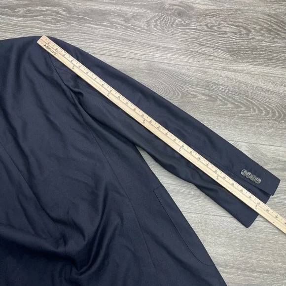 Suitsupply Blazer Mens 46L Navy Blue Pure Wool Guabello Jacket Sport Coat Lined